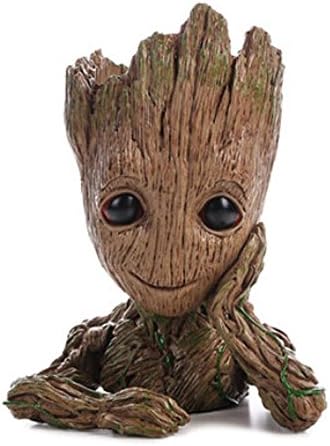 Aikes Groot Action Figures Guardians of The Galaxy Flowerpot Baby Cute Model Toy Pen Pot Best Gifts 6.3in 2 PACK