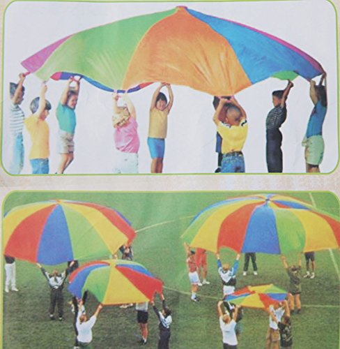 image for DYNWAVE Play Parachute for Kids 16ft with 15 Handles Game Toy for Kids