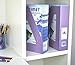 Acrimet Magazine File Holder, Durable Rack, Space-Saving Organizer (Plastic) (Solid Purple Color) (2 pack)