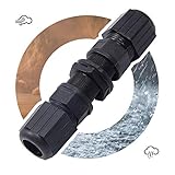 Icstation Waterproof Ethernet Coupler, RJ45 Connector, Female to Female for CAT 6/CAT 5/CAT 5E M20 LAN Cable