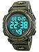 Men's Digital Sports Watch LED Military 50M Waterproof Watches Outdoor Electronic Army Alarm Stopwatch Green