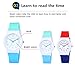 ZEIGER New Children Kids Watch, Young Girls Teen Student Time Teacher Watch Resin Band (Mint/Sky Blue)