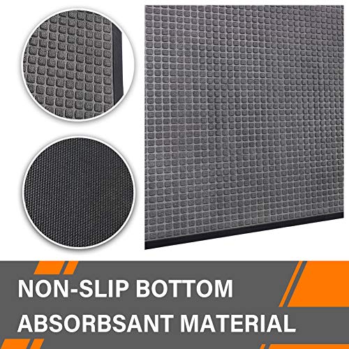 image for Mibao Low Profile Shoe Scraper Doormat Indoor Outdoor Floor Mat Entran