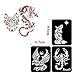 30 Sheet DIY Airbrush Tattoo Stencils for Men, Dragon Skull Wolf Eagle Glitter Templates for Body Painting
