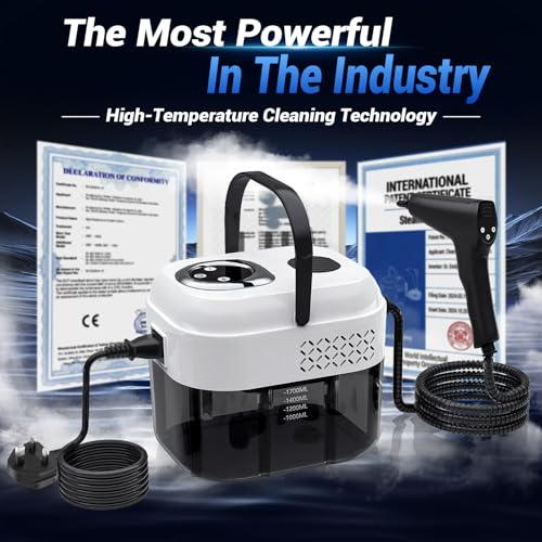 2026 New 6-speed Handheld Steam Cleaner, 1.8L,USA HSD Technology—Sterilization 99.99%【Steam Cleaner】graphene heating technology—8S rapid heating, Steam Cleaner Handheld for Home,Floor,Sofa,Car&Windows