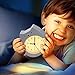 SOUNDANCE Cute Kids Alarm Clock, Analog Quiet Silent No Ticking No Snooze Sleep Training Battery Operated Rechargeable Night Light, Gift for Girls Boys Children Bedroom, Easy Use Set, White Bear BC1