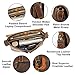 Mens Messenger Bag Waterproof 15.6'' Vintage Computer Bags Genuine Leather Briefcase Waxed Canvas Laptop Satchel Shoulder Bag Work College Bags Men Women Brown