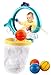 WolVol Bath Tub Fun Time Basketball Play Set with Viewing Mirror and 3 Balls