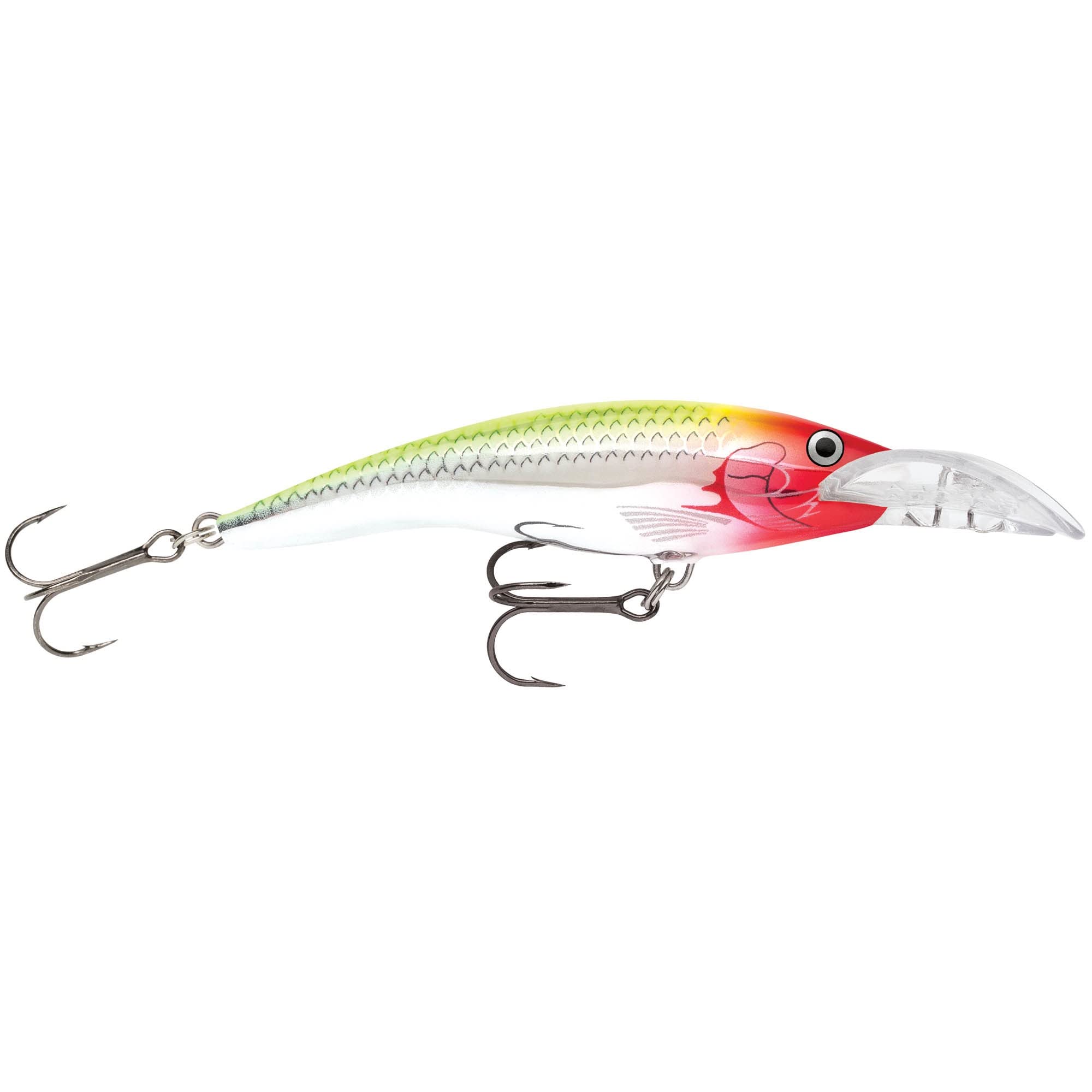 Rapala Scatter Rap Tail Dancer Lure with Two No. 4 Hooks, 3.3-5.7 m Swimming Depth, 9 cm Size, Clown