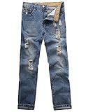 COOFANDY Men's Fashion distressed Jeans Ripped Denim Pants
