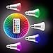 Kobra 10W RGBW 12 Color LED Light Bulb - LED Color Changing Light Bulb with Remote Control Color Changing LED Lights Timer, Variable Changing, 3 Brightness Setting LED Lights for Room Decoration 2-PK