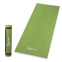 Zennery Non-Slip Yoga Mat with Adjustable Carrying Strap (Green)