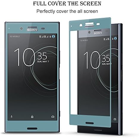 Sony xperia XZ premium Protective film - [vieykll] [9H Hardness] [3D bend full screen]For Sony xperia XZ premium Tempered Glass Screen Protector - Blue