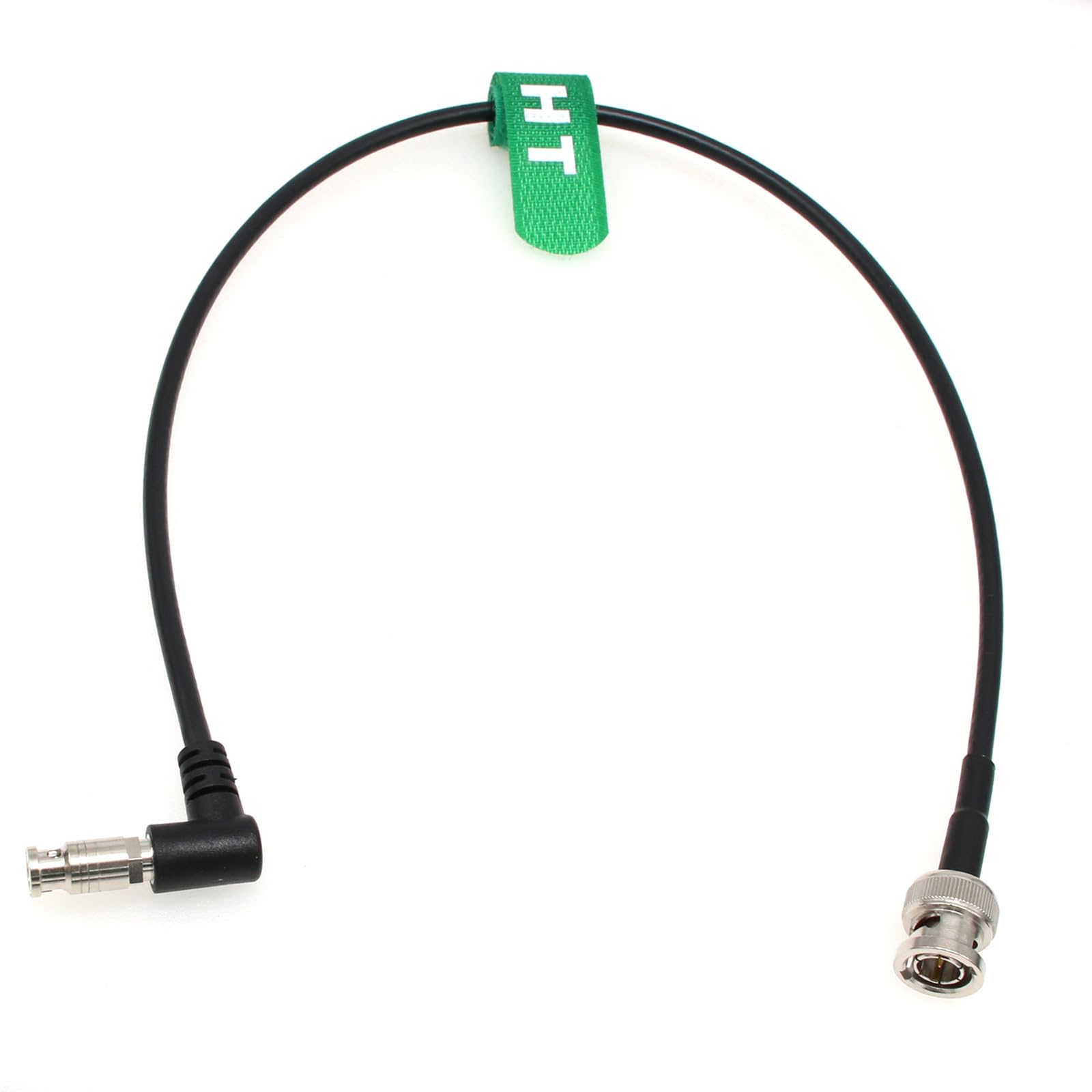 HangTon 6G SDI Video Cable for Blackmagic Video Assist 4K 5" Monitor, Micro Studio Camera 4K G2 DJI Lightbridge 2, HD Micro BNC to BNC Male Right Angle High Density 30cm