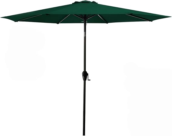 Amazon Com Meway 9ft Patio Umbrella Outdoor Umbrella Patio Table Umbrella Garden Umbrella With Tilt And Crank For Commercial Event Market Garden Deck Backyard Pool And Patio Table 9 Ft Green
