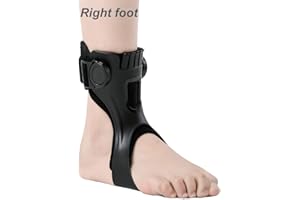 Furlove AFO Drop Foot Brace Orthosis for Hemiplegia Stroke Varus Foot Improve Walking Gait, Effective Relieve Pain for Walking with Shoes, Lightweight & Invisible (M, Right foot)