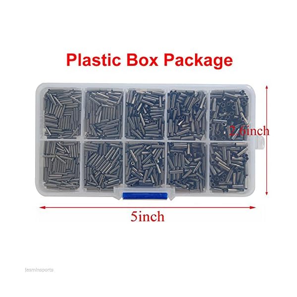 Shaddock-Fishing-50-400pcs-Single-Barrel-Crimping-Sleeves-Fishing-Wire-Leader-Crimps-100-Copper-Tube-Connector-Fishing-Tackle-Kit-Size-06-25mm