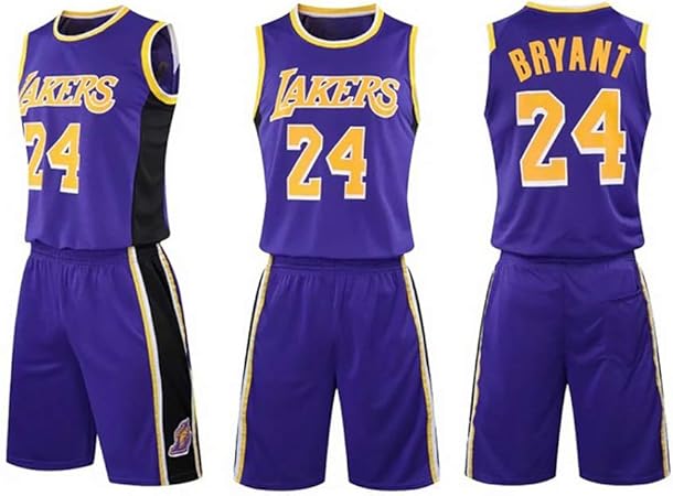 Ysport Kids Basketball Jerseys Lakers 24 Kobe 2 Piece Set Tank Top And Shorts Outfit Color Purple Size Xxs Amazon Co Uk Kitchen Home