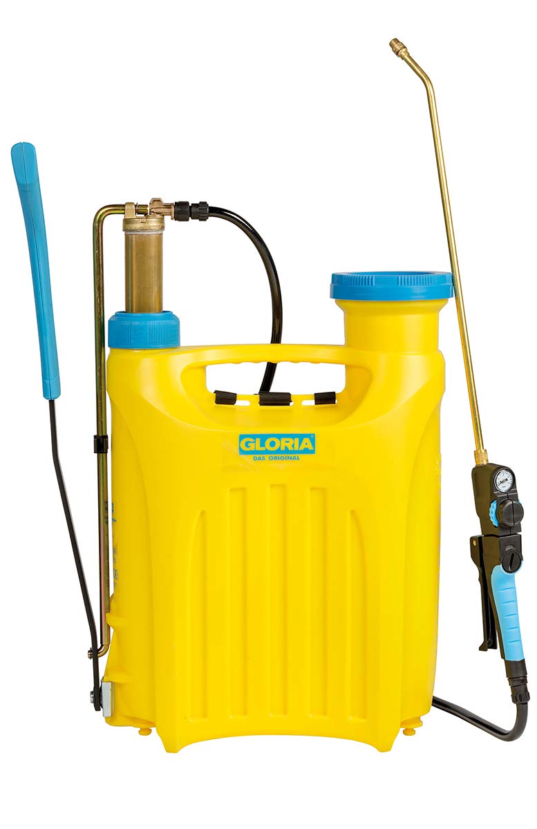 GLORIA Pro 1800 Piston Knapsack Sprayer, Yellow / Blue, 49 x 22 x 64 cm