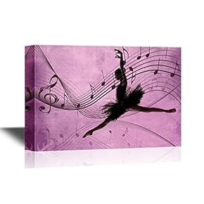 Canvas Wall Art - Ballet Dancer Dancing in The Air - Gallery Wrap Modern Home Art | Ready to Hang - 12x18 inches
