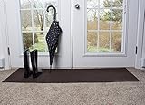 Ritz Accent Door Rug Runner with Non-Slip Latex Backing, 20-Inch by 60-Inch Kitchen & Bathroom Runner Rug, Chocolate Brown