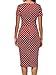 oxiuly Women's Vintage Polka Dot Floral Patchwork Stretchy Work Casual Bodycon Sheath Pencil Dress OX055