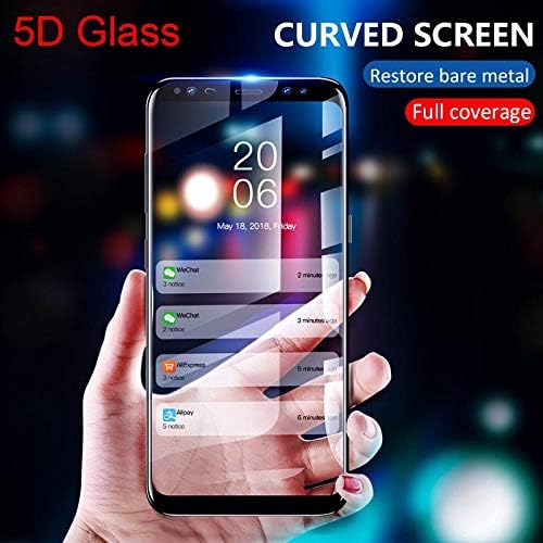 YswuJ (2 Pack 5D Full Cover Tempered Glass For Samsung Galaxy C7 C8 C9 Pro On6 J7 Plus Glass For Samsung J2 Pro J4 2018 Glass On J6 J8 2018,For J7 2018,Black