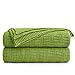 Longhui bedding Cotton Cable Green Knit Throw Blanket for Couch Chairs Bed Beach, Home Decorative Throws Blankets, 50 x 60 Inch, 2.2lb
