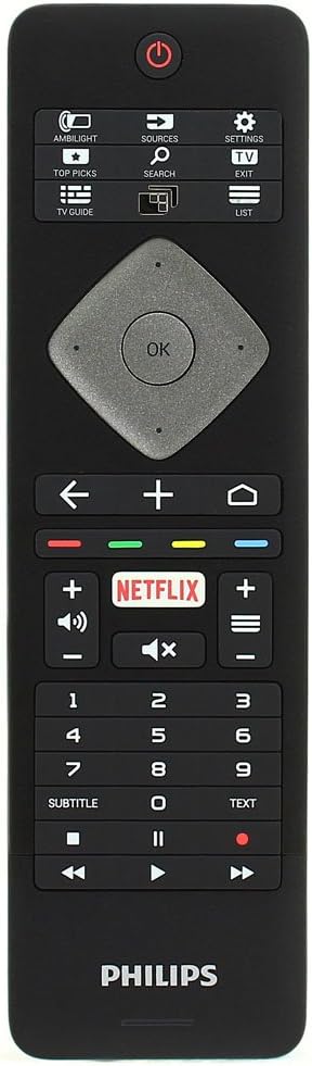 Philips 996596000116 Ykf400 002 Telecommande D Origine Pour 65pus7101 75pus7101 4k Ultra Mince Led Tv Avec Clavier Qwerty Netflix Et Boutons Ambilight Amazon Fr High Tech