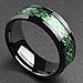 King Will Men's 8mm Green Carbon Fiber Black Celtic Dragon Tungsten Carbide...