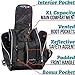 Athletico Ski Boot Bag – Skiing and Snowboarding Travel Luggage – Stores Gear Including Jacket, Helmet, Goggles, Gloves & Accessories – Venting and Grommets for Snow Drainage (Black)