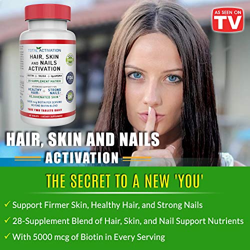 Hair, Skin and Nails Growth Formula, 5000 mcg Biotin, Silica, OptiMSM