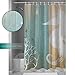 Libaoge Seahorse Under Water Sealife on Rustic Old Barn Wood Mildew Free Waterproof Polyester Fabric Bathroom Shower Curtain