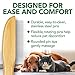 Vet's Best Flea Comb | Real Bamboo with Contour Grip Handle | for Dogs and Cats