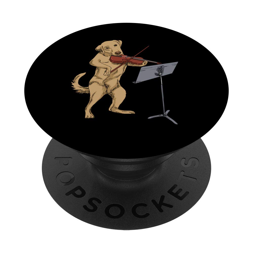 Violin Gifts Men Violin Dog Gifts Women Viola Violinist PopSockets PopGrip: Swappable Grip for Phones & Tablets