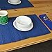 DII 100% Cotton Everyday Machine Washable Chindi Rag Placemat, 13 by 19-Inch, Nautical Blue, Set of 6