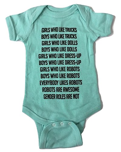 Get bullish robot anti-gender roles feminist baby bodysuit in uni…