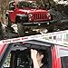CheroCar Jeep Wrangler Grab Handles 1987-2020 YJ TJ LJ JK JL Black ABS & Nylon Pull Handles 4pcs Set Easy Install