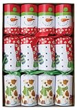 Caspari Snow Friends Celebration Crackers, Box of 8