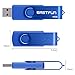 EASTFUN 3 Pcs 16GB USB 2.0 Flash Drive Fold Storage Memory Stick Thumb Drive Swivel Design, Mix Colors (Black Blue Green)