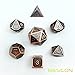 Bescon Copper Solid Metal Polyhedral D&D Dice Set of 7 Copper Metallic RPG Role Playing Game Dice 7pcs Set D4-D20