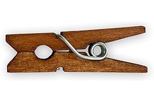 LWR CRAFTS Wooden Mini Clothespins 100 Per Pack 1" 2.5cm (Jacobean)