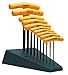 BONDHUS, 13390, 10-PC T-HANDLE HEX KEY SET 3/32-3/8" W primary