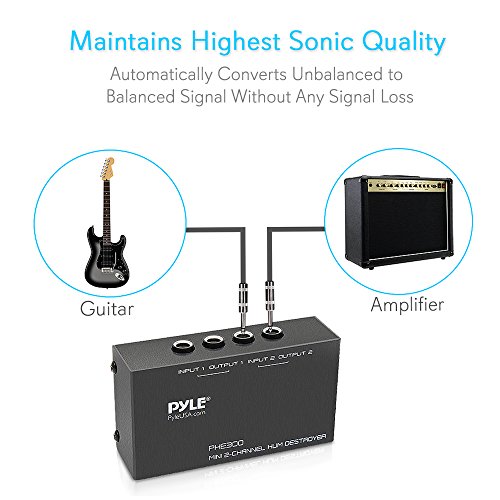 PYLEPRO Compact Mini Hum Eliminator Box2 Channel Passive Ground Loop