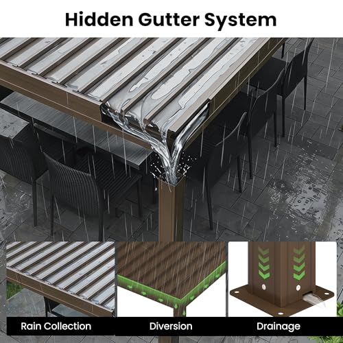 Domi Outdoor Living Louvered Pergola 10x12 Review: Adjustable Metal Patio Cover image 23