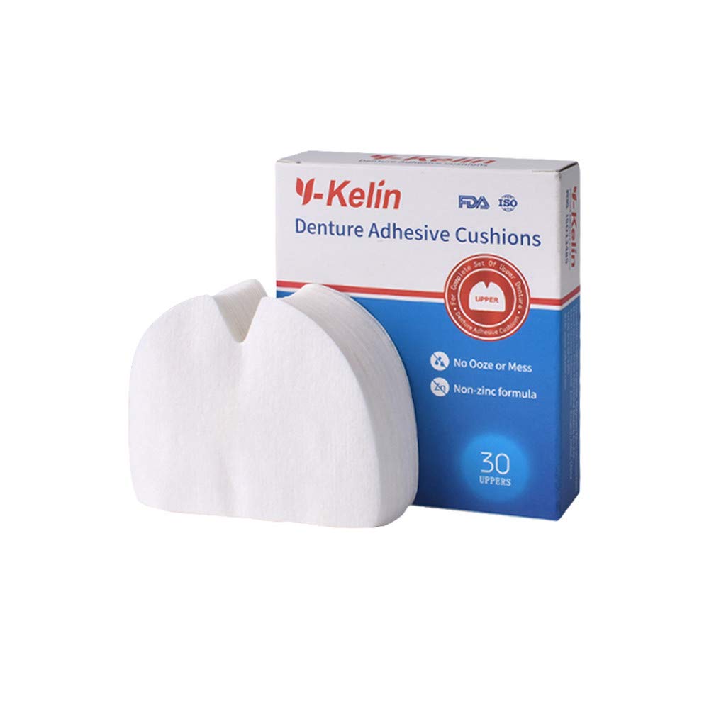 Y-Kelin Denture Adhesive Cushion 30 pads Upper Denture Adhesive Pads (pack of 2) Natural strong hold comfort denture cushions denture pads : Beauty