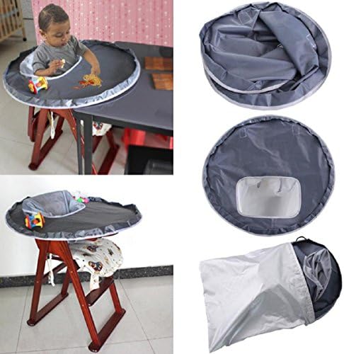 Yihaojia New Baby Dinner Mat Waterproof Cover Highchair Bumper Pad (75 x 25cm) (Gray)