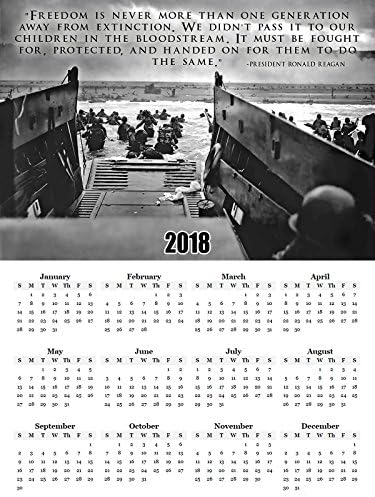 2018 Calendar Poster World War 2 Military Poster Calendar D Day