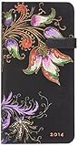 Floral Cascade Ebony - 2014 Paperblanks Weekly Planner (Slim 3.5 x 7 Horizontal)