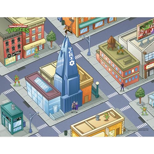 Imaginmat: Deluxe - TMNT - Floor Playmat & Toy Car, 30.5 x 20.5", Character Veh…